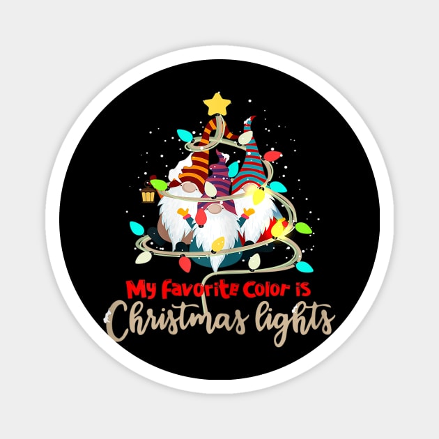 my favorite color is christmas lights Magnet by Barnard